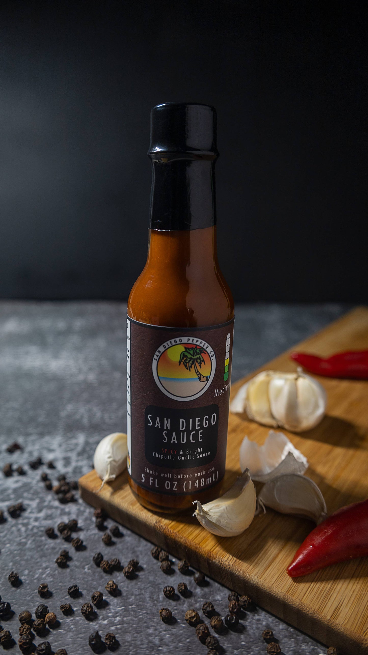 San Diego Pepper Co. San Diego Sauce - Smoky Chipotle Garlic Hot Sauce