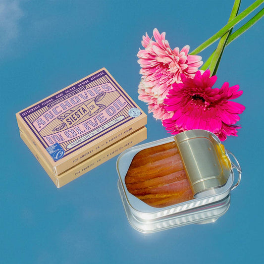 Siesta Co. Cantabrian Anchovies in Organic Extra Virgin Olive Oil