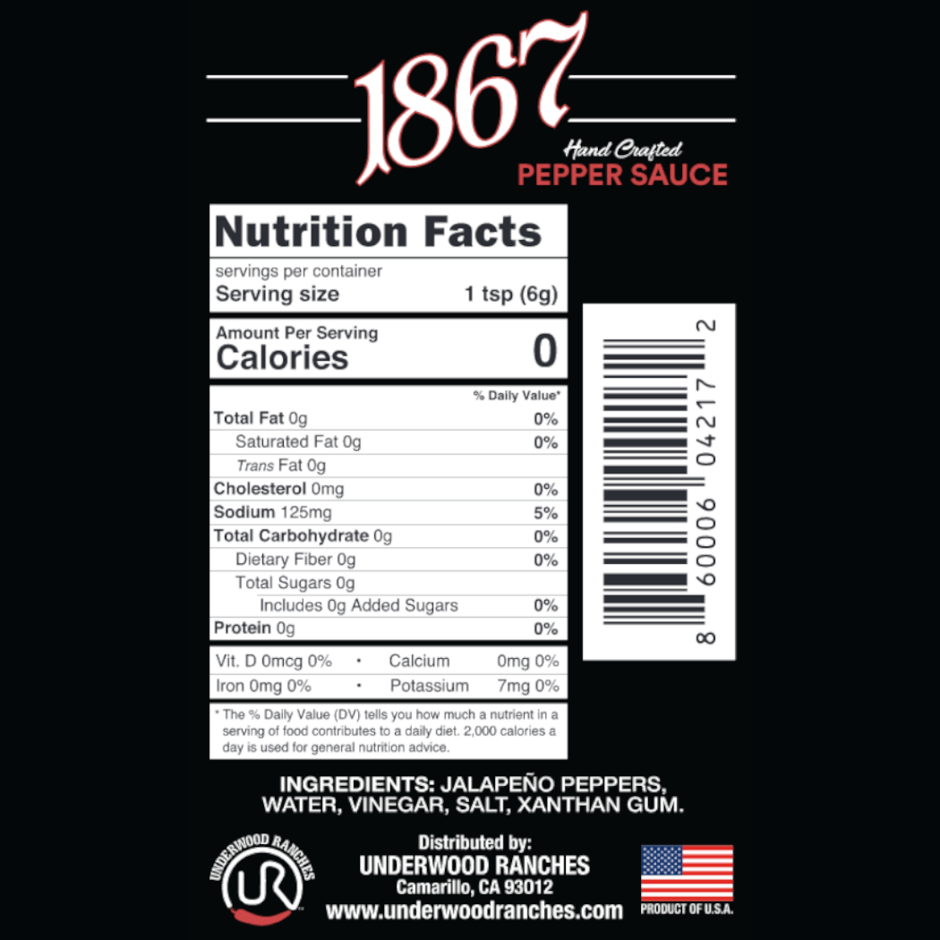 Underwood Ranches 1867 Hot Sauce
