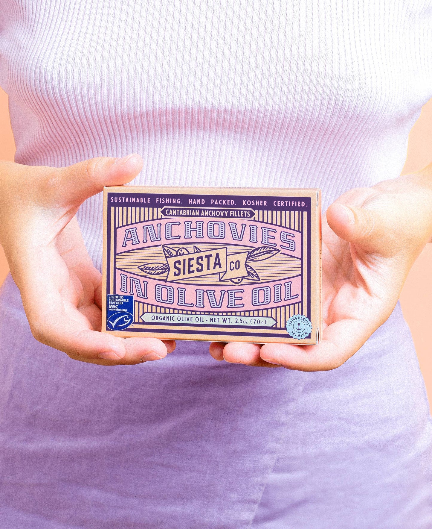 Siesta Co. Cantabrian Anchovies in Organic Extra Virgin Olive Oil
