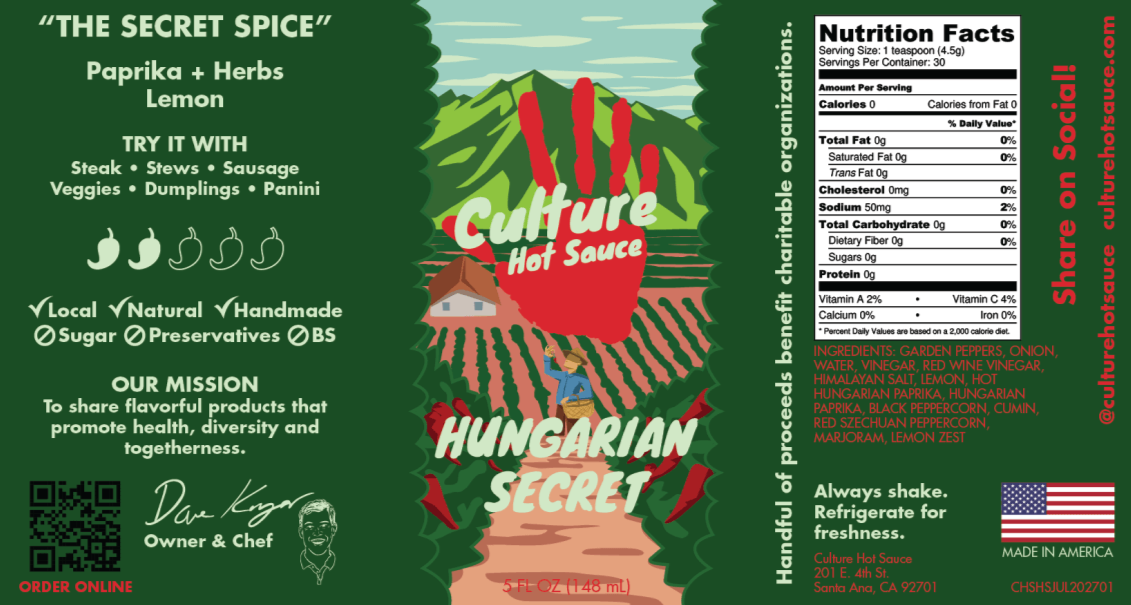 Culture Hot Sauce Hungarian Secret