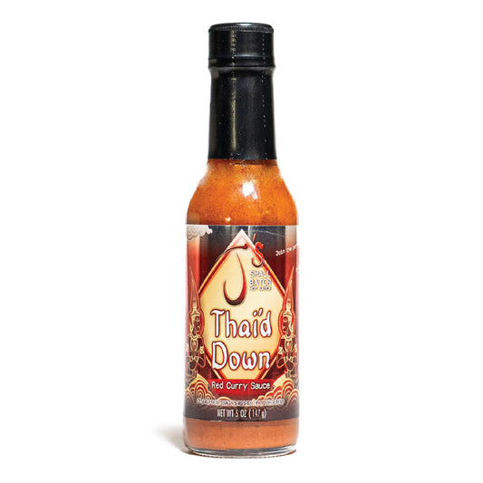 J's Small Batch Thai’d Down Red Curry Hot Sauce