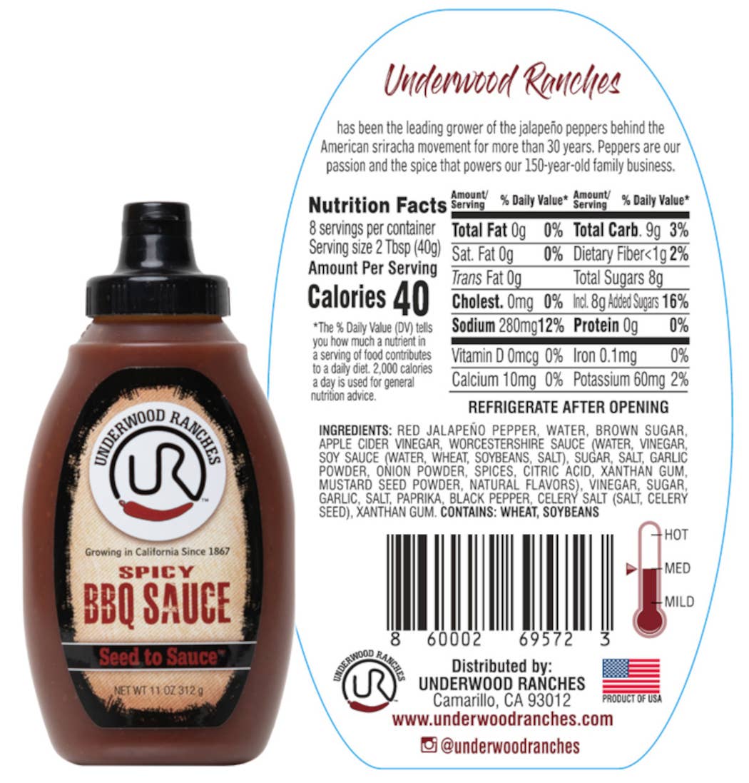 Underwood Ranches Spicy Red Jalapeno BBQ Sauce